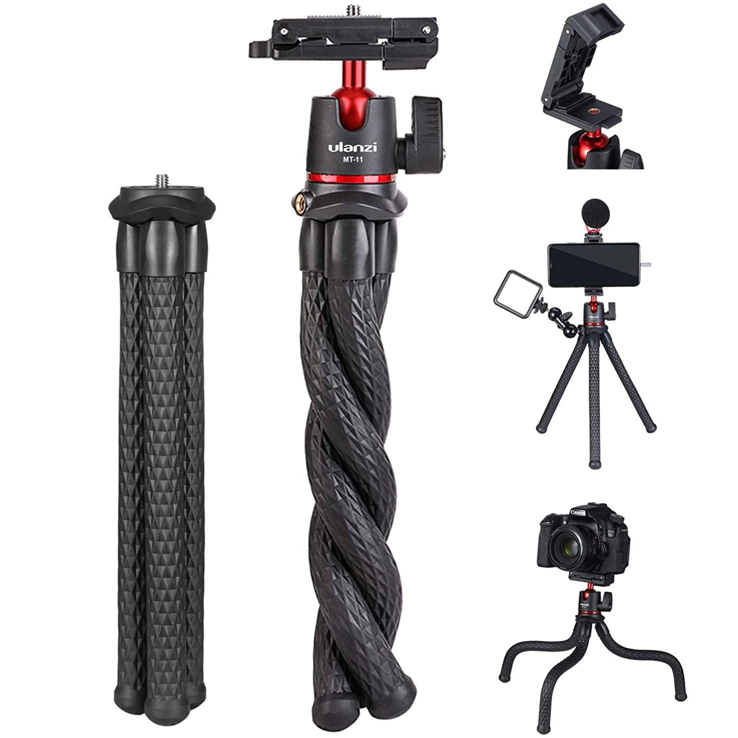 Ulanzi MT-11 Mini Flexible Camera Tripod with Phone Holder & Cold Shoe"