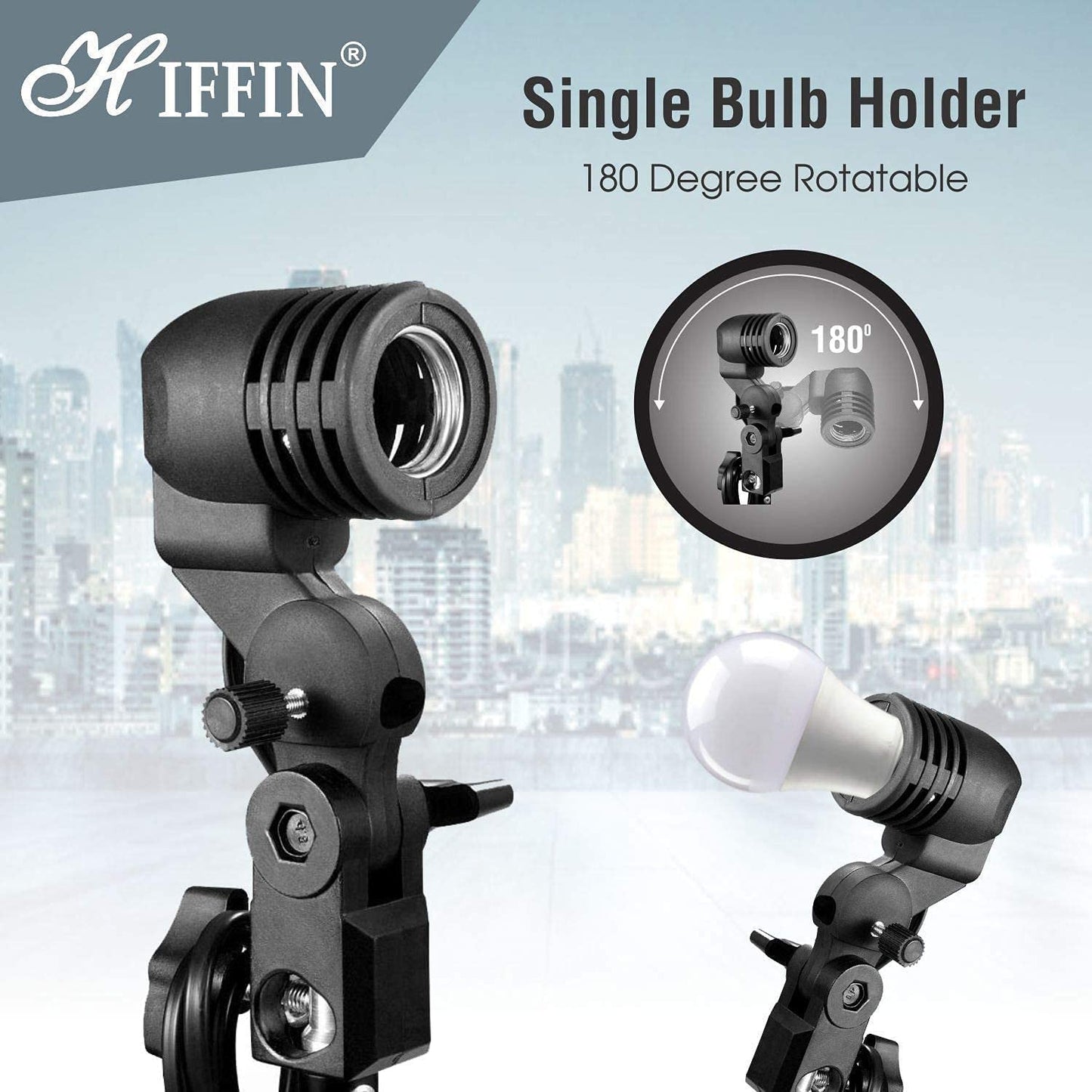 HIFFIN® Photography 5 Point Lighting Kit Background Support System with 1 White Color Backdrop, 2 Umbrella, 3 Softbox, Continuous Lighting Backdrop Kit...