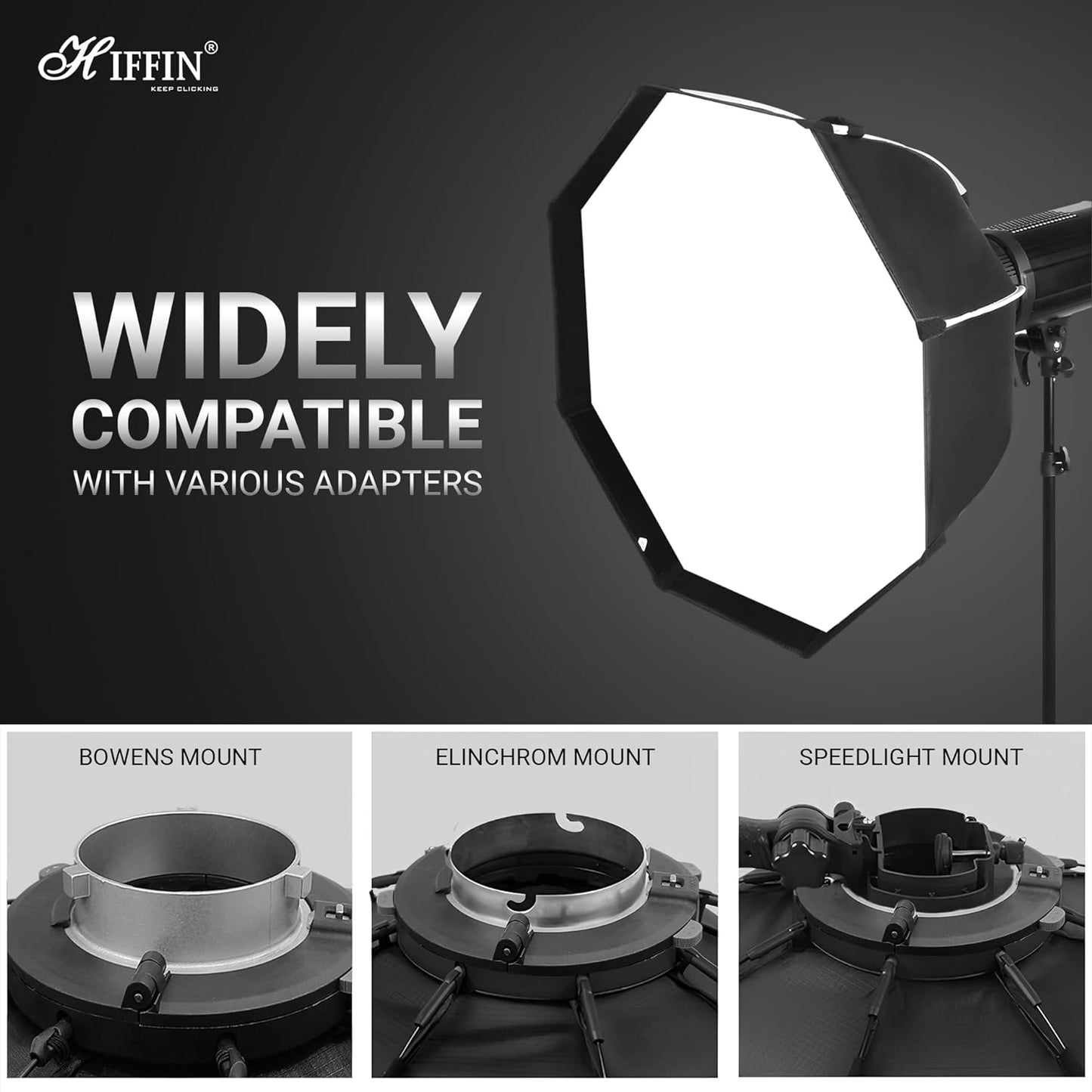 KT90 Octagonal Softbox with Quick Release & Bowens Mount, Bag Included