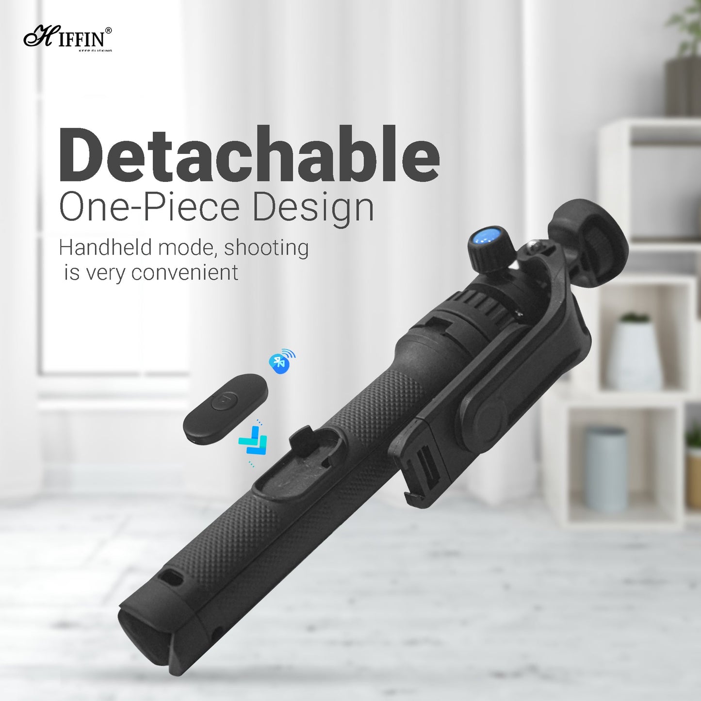 HTR-34 Selfie Stick Tripod 29” with Wireless Remote for Smartphones & Cameras