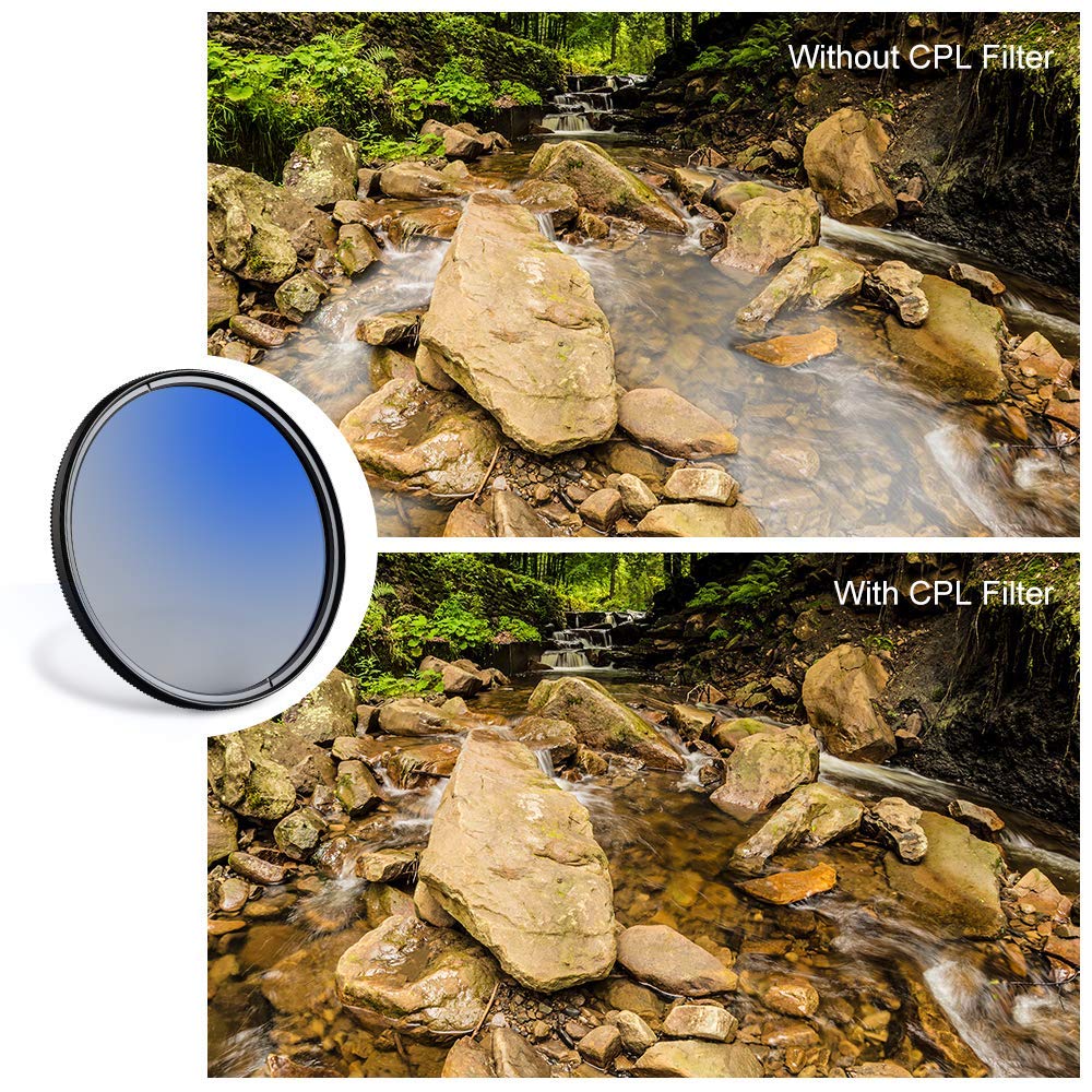 HIFFIN® Super DMC CPL 72mm 99 PCNT Transmittance MC Japan Optics 16-Layer Multi-Coated Polarized Filter Protects Front Lens Element Rugged Black Filter Ring