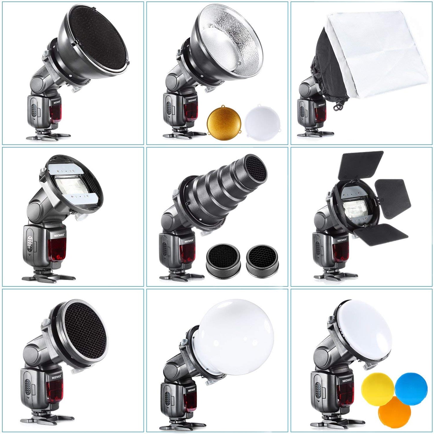 HIFFIN®Lambancy White Flash Diffuser Reflector for Camera Diffuser (Multicolor)