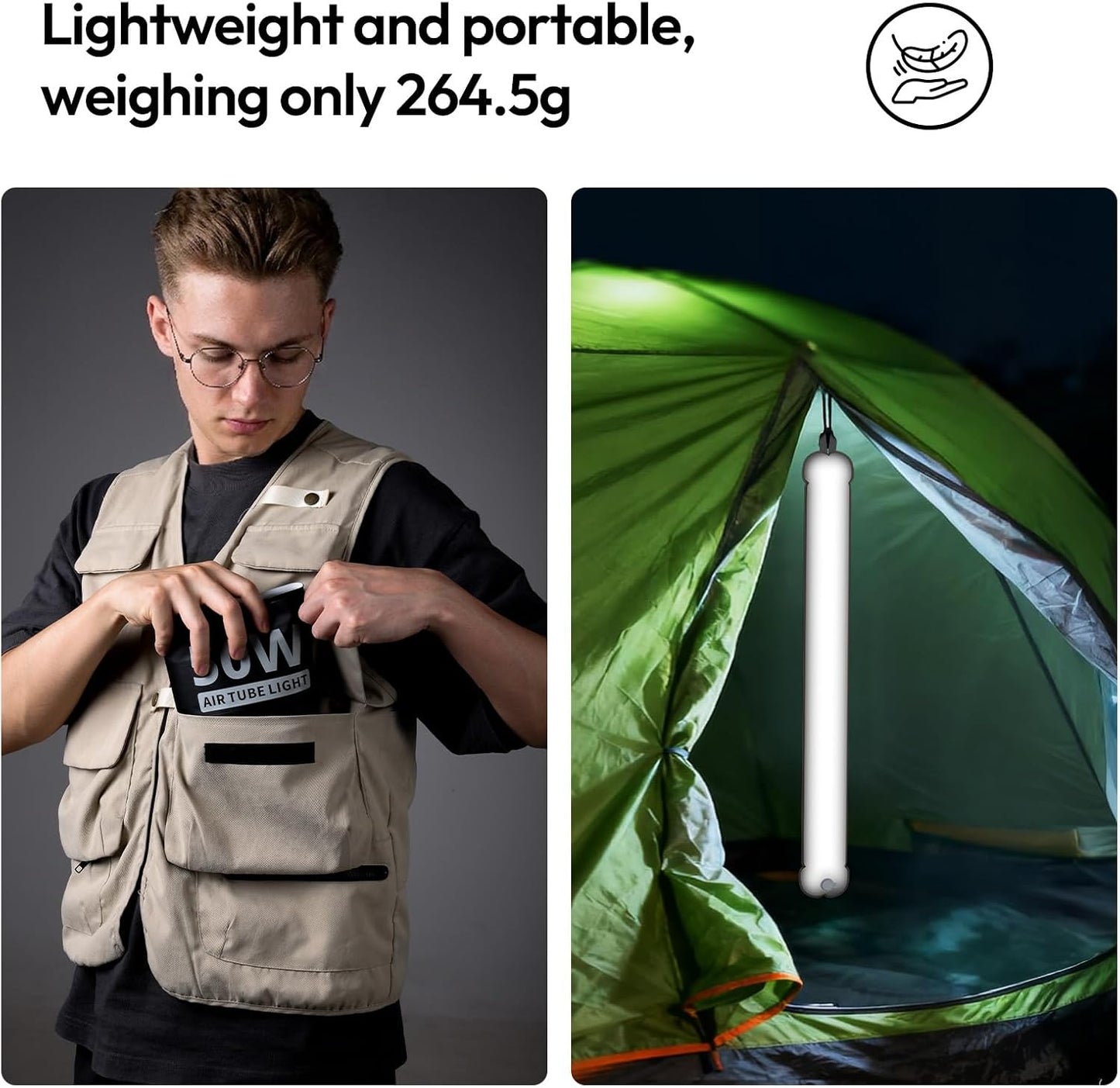Ulanzi UA50 50W Inflatable LED Air Pillar Light 2700K-6500K CRI 95+ 850mm PD65W