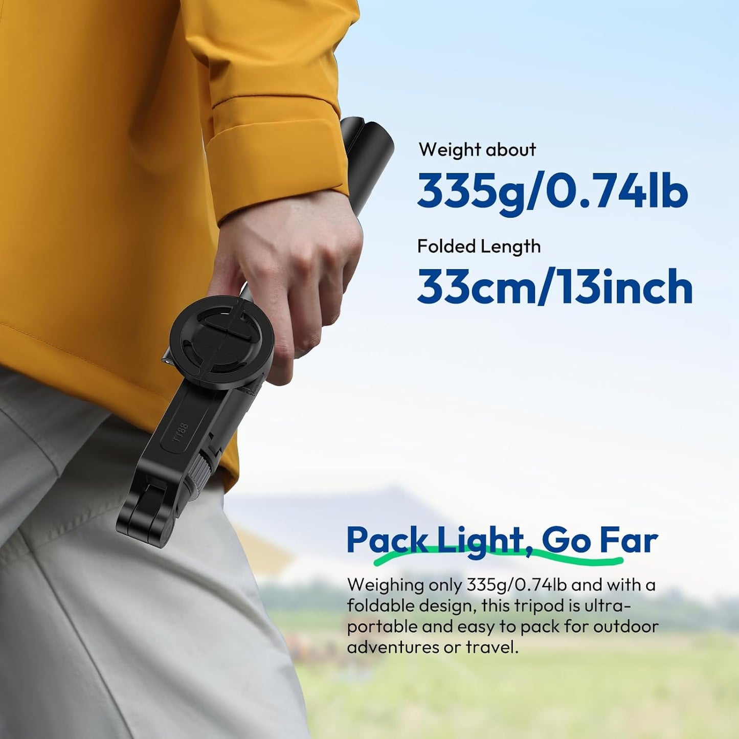 ULANZI TT88 Magnetic Tripod 57" Selfie Stick w/ Remote & Cold Shoes