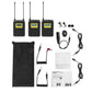 LENSGO LWM-328C Wireless Microphone System, 99-Channel UHF Professional Omnidirectional Wireless Lavalier Lapel Mic with 2 Transmitter & 1 Receiver for All Smartphone Camcorder Canon Nikon DSLR Camera