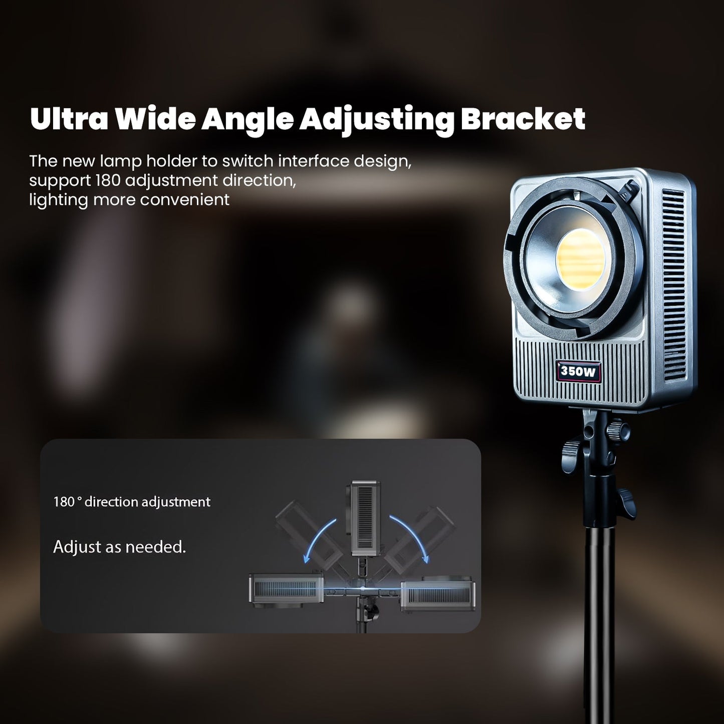 HF-350PRO Wonder Series 350W  Bi-Color Light | 25,800lm | CRI 95+ | CCT 2700K-6500K | Bowens Mount | App Control
