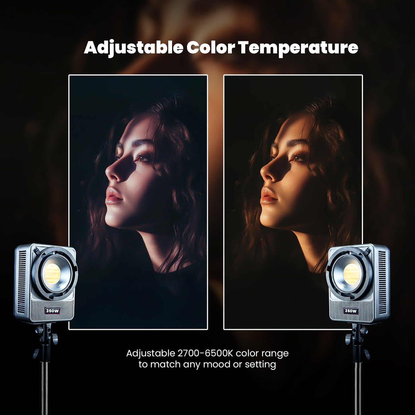 HF-350PRO Wonder Series 350W  Bi-Color Light | 25,800lm | CRI 95+ | CCT 2700K-6500K | Bowens Mount | App Control