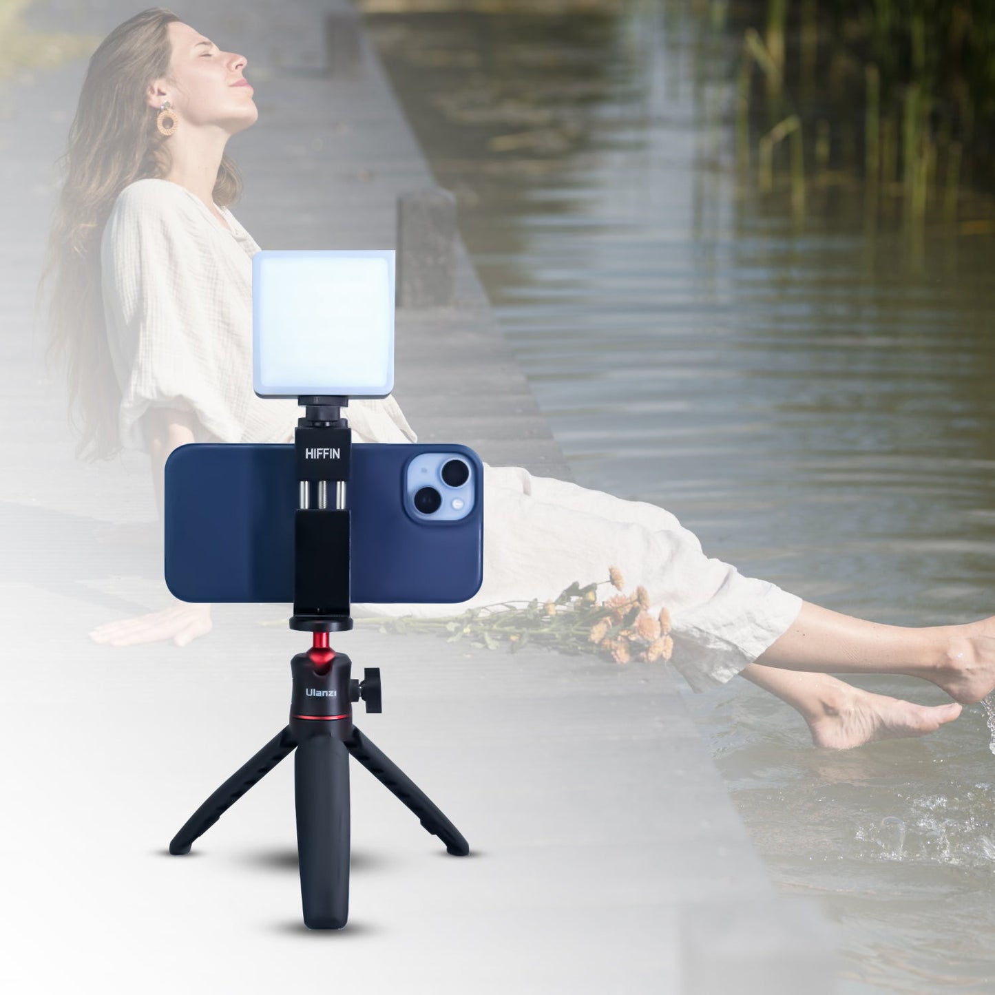 HIFFIN HF-05 Metal Phone Tripod Mount with Cold Shoe