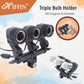 HIFFIN® E27 4 Point Studio Holder Kit Umbrella White + Studio Light Stand 9 FT Bulb Holder KIT Mark IIII | 4 Triple Holder | 4 Light Stand 9ft | 4 Umbrella | 12 x 20 W LED Bulb | 1 Boom | 1 Bag