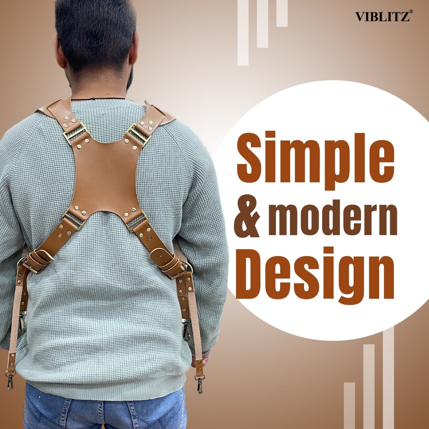 Viblitz® Camera Strap, Double Shoulder Sling Strap DSLR Quick-Release Shoulder Strap Compatible for All DSLR/SLR Cameras, Canon/Nikon/Sony…