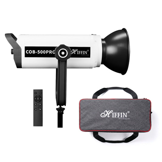 COB-500P Pro Bi-Color LED Video Light 51,800Lux Brightness 2800–6800K CCT Silent Cooling Bowens Mount