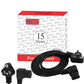 HIFFIN® 15 Meter 250 Volts 3 Pin Laptop Power Cable Cord Charger Adapter with Box Package - Black